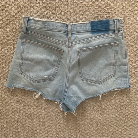 High Waisted Light Wash Cutoffs - Picture 4 of 4